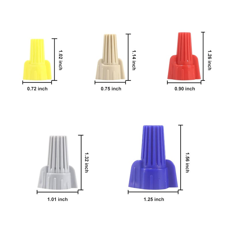 Mamfous 100pcs Winged Wire Nuts Connectors,Yellow 22-10 AWG Easy Twist-on Electrical Screw Wire Caps (P11 Yellow) - Image 3